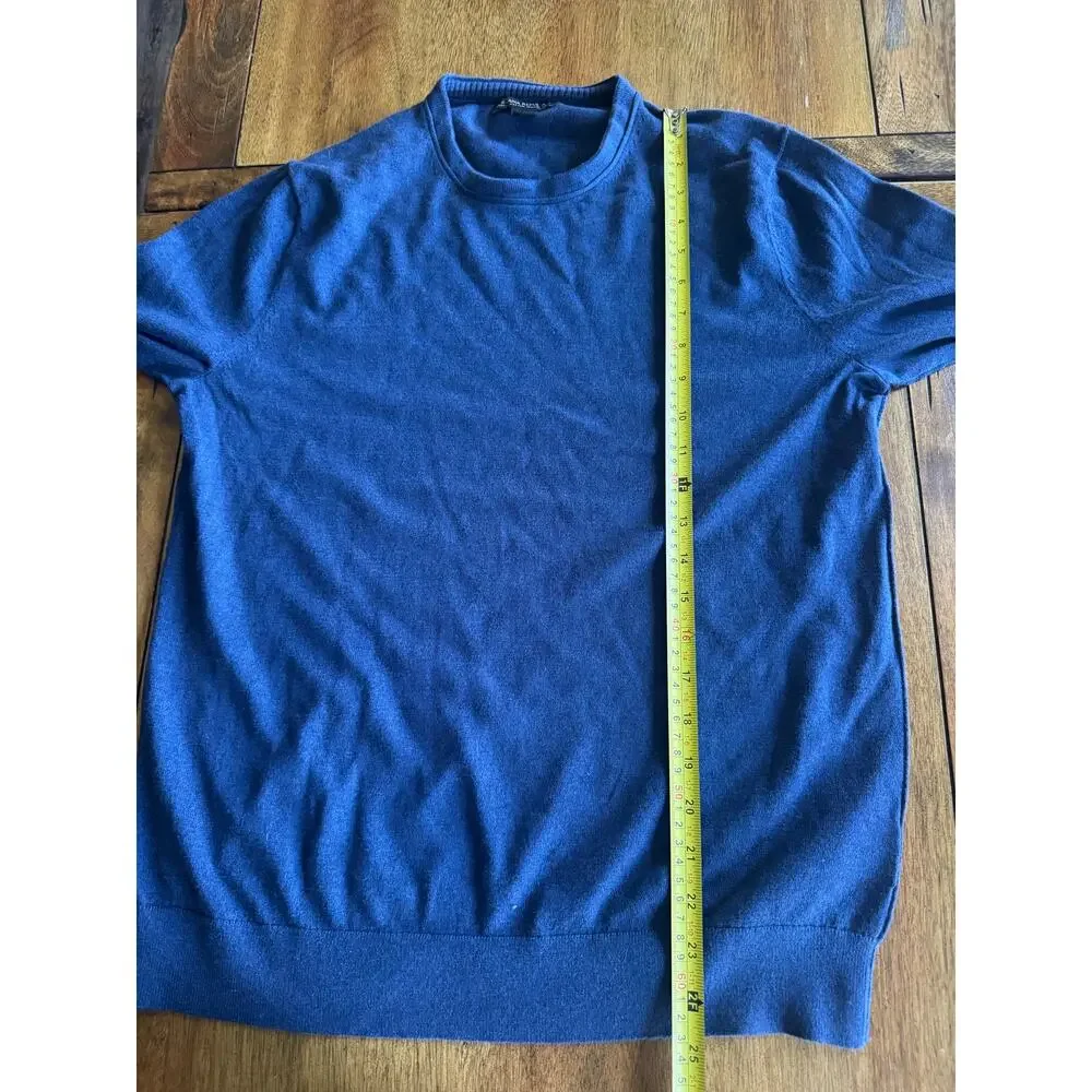 85% Pima Cotton 15% Cashmere Banana Republic Blue Crewneck Sweater S